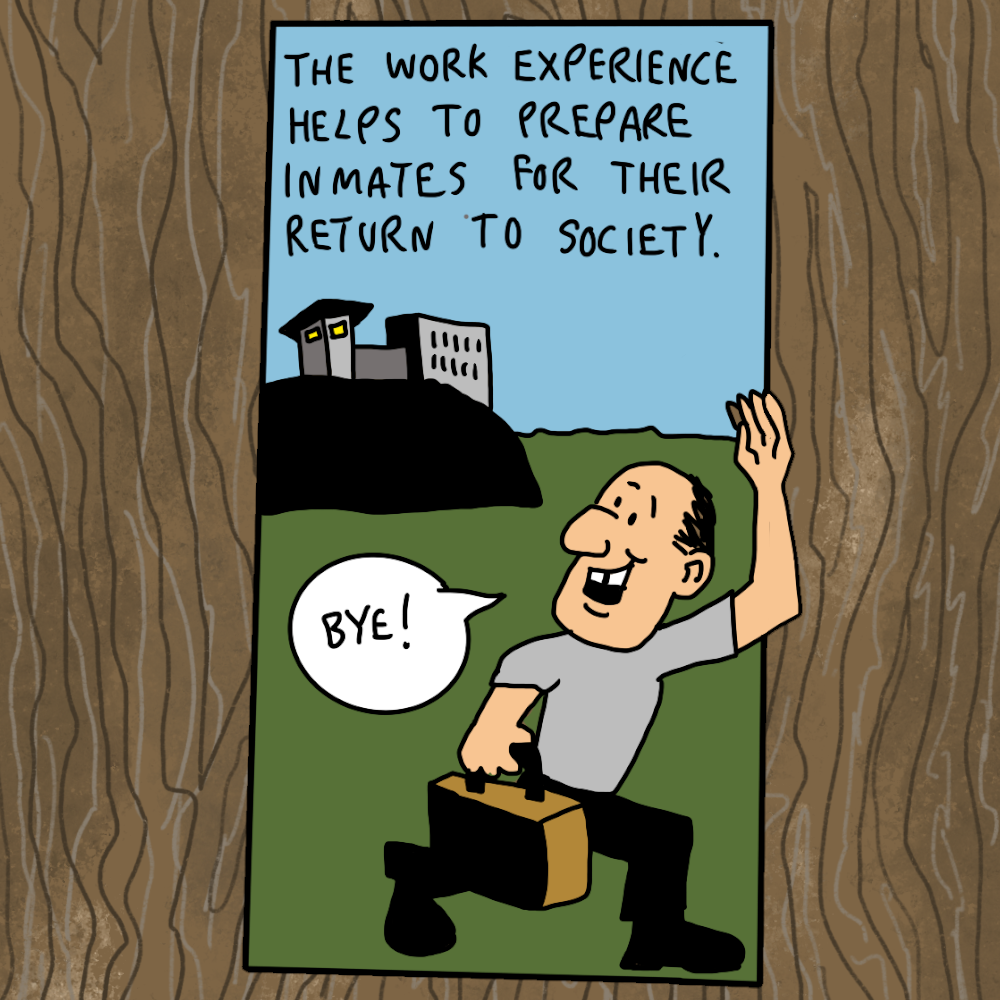 the work experience helps to prepare inmates for their return to society. oldpassion - from prison with love! handcrafted quality goods. leder portemonnaie, lederwaren, accessoires, accessories, leder gürtel, t-shirt, wallet, leatherwallet, durable