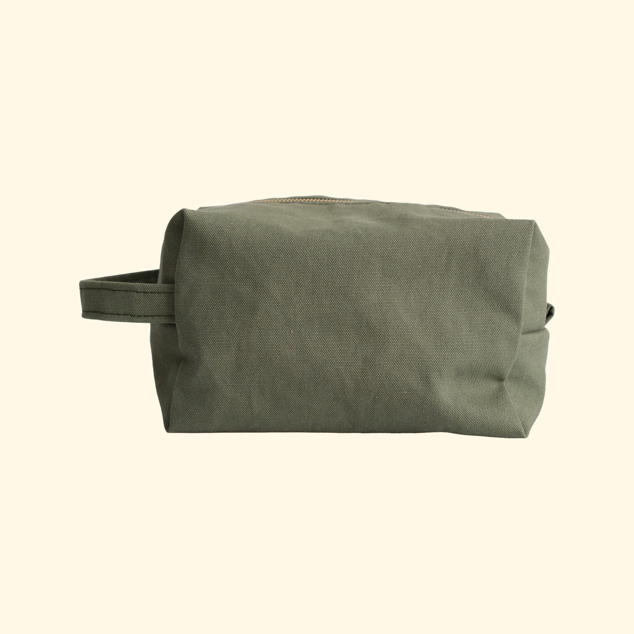 Canvas Dopp Kit No.1, olive, Rückseite mit Henkel