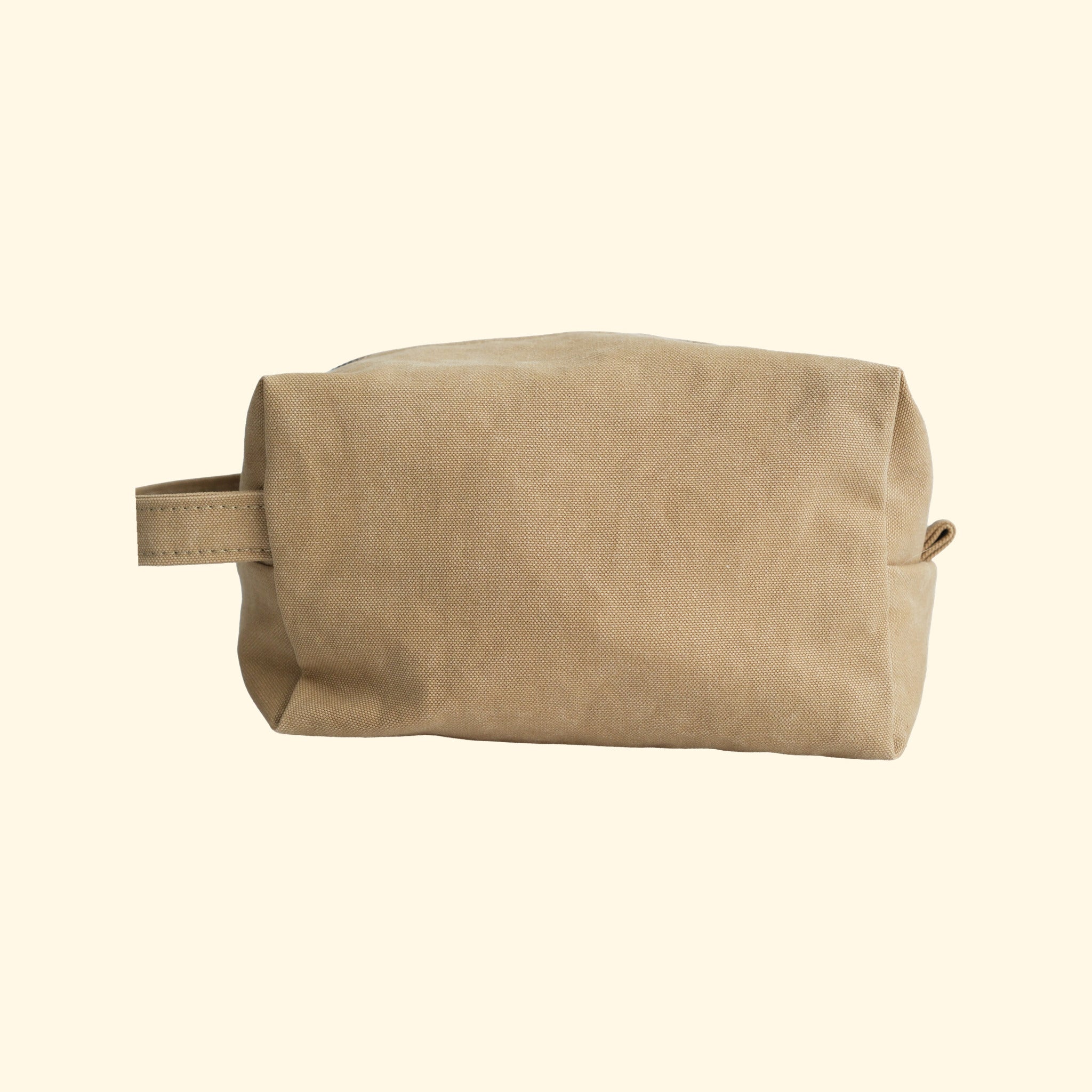 Canvas Dopp Kit No.1, sand, Rückseite mit Henkel