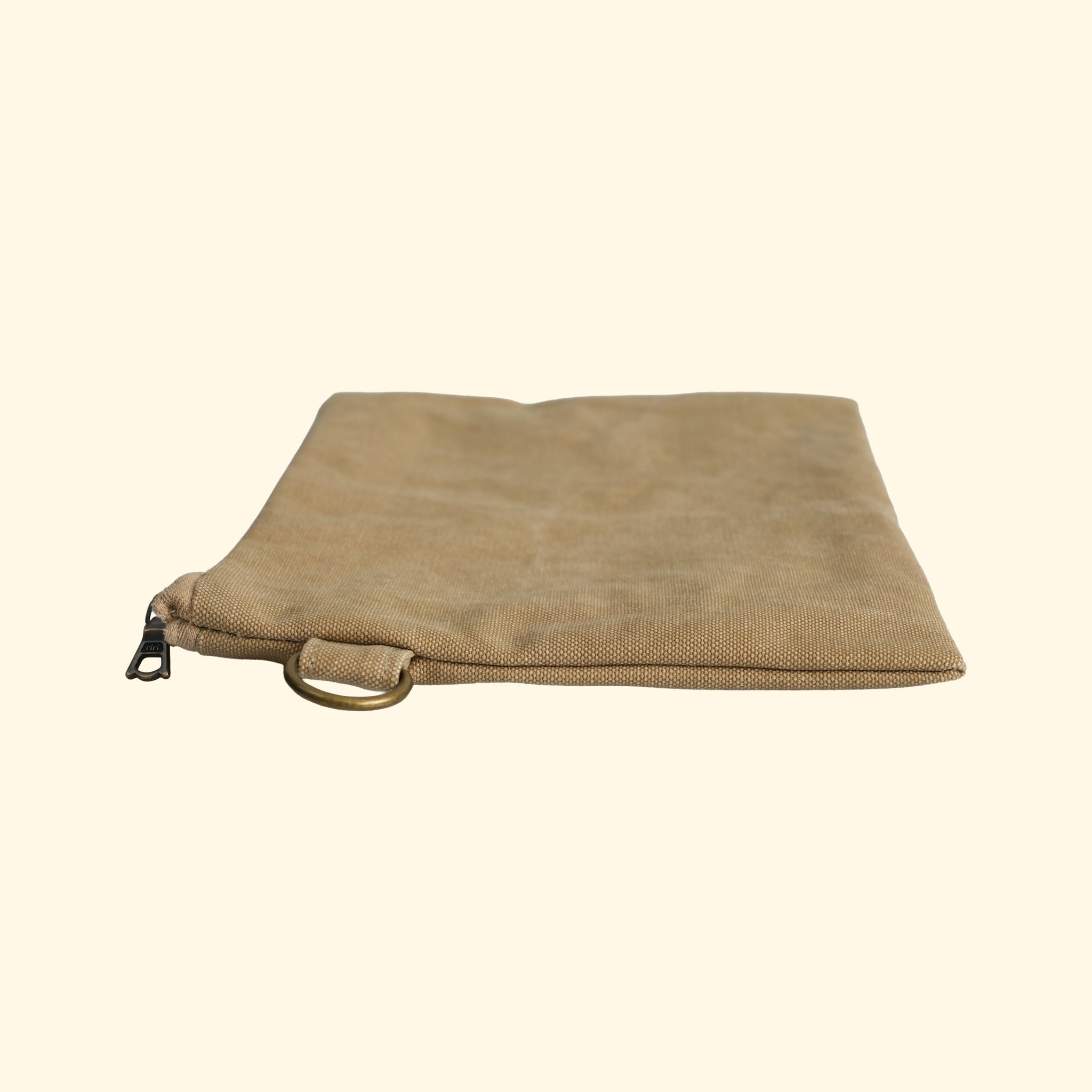 Canvas Pouch No.1, sand, flache Seitenansicht