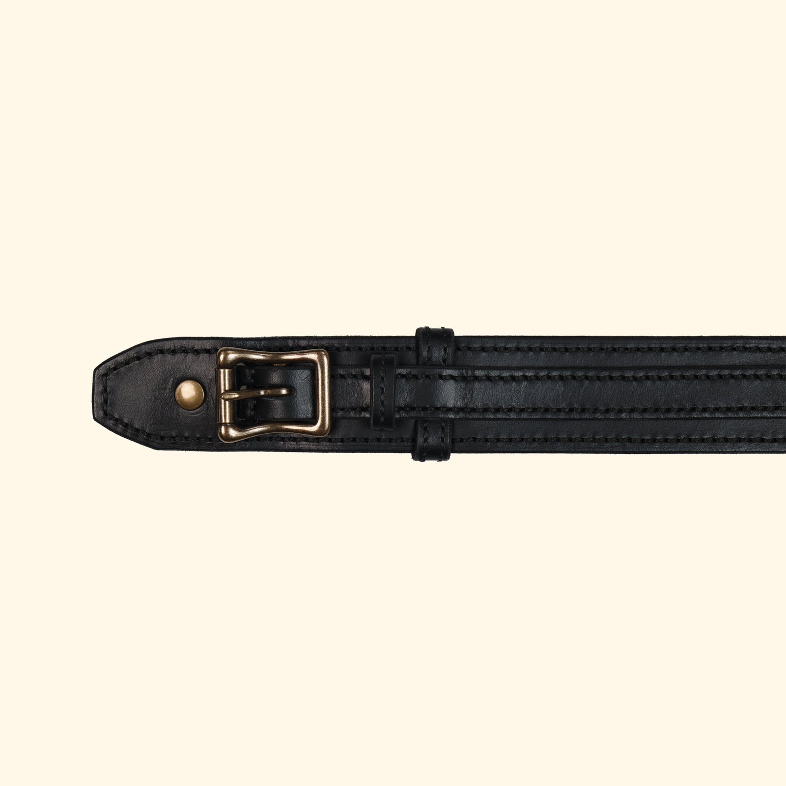 oldpassion-Heritage-Belt-Echtledergürtel-Hommage-an-die-Kunst-des-Sattelhandwerks-black-schnalle-antique-vorderseite
