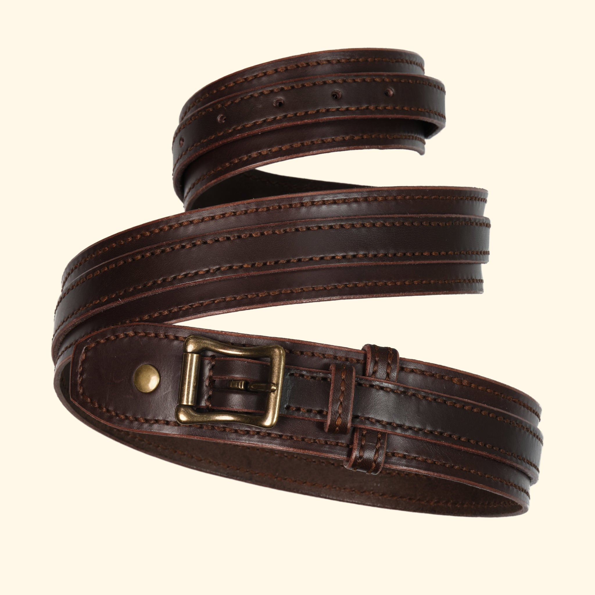 oldpassion Heritage Belt, Dunkelbraun, gerollt