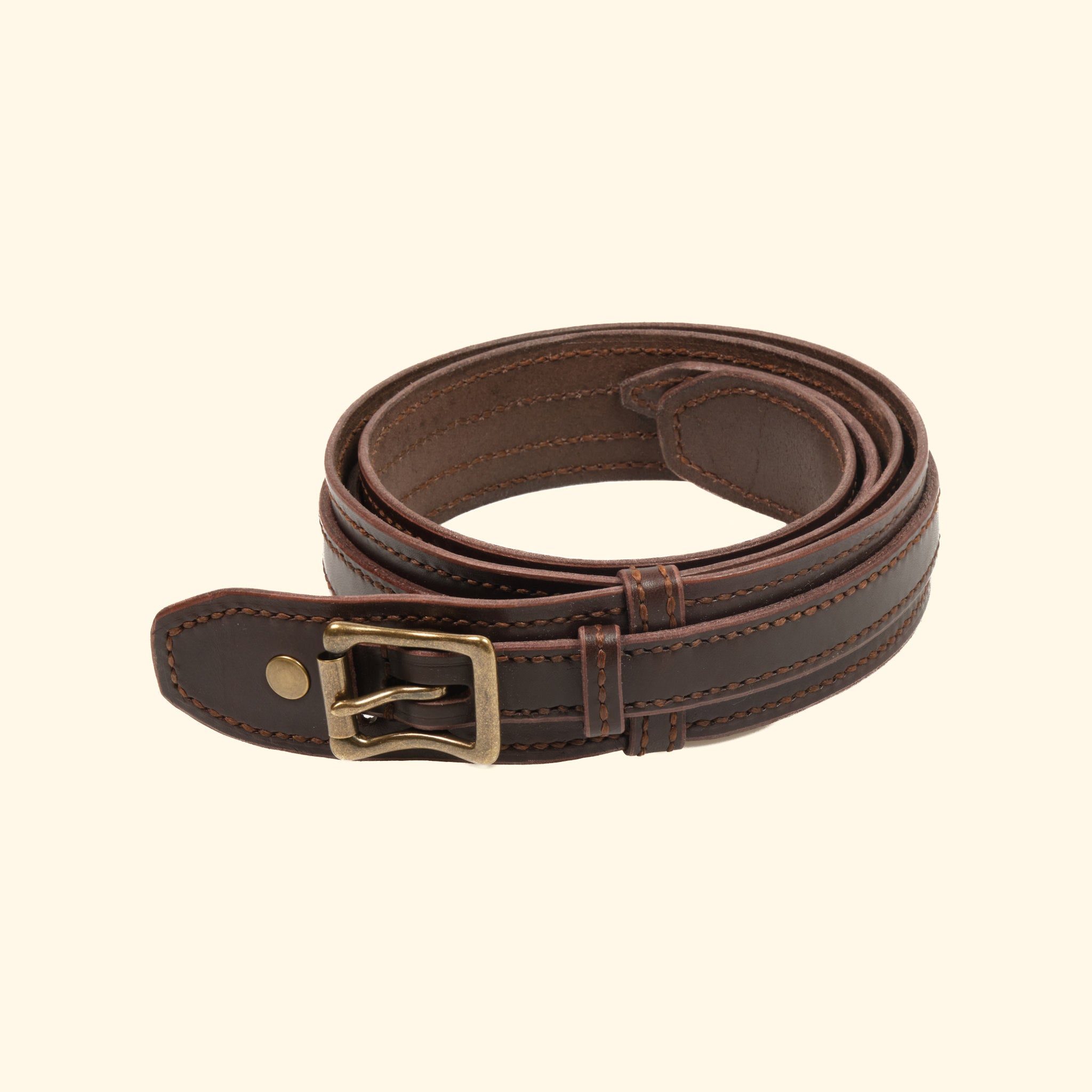 oldpassion Heritage Belt, Dunkelbraun, gerollt