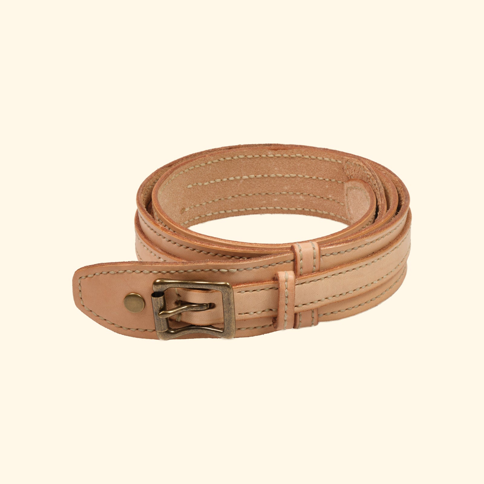 oldpassion-Heritage-Belt-Echtledergürtel-Hommage-an-die-Kunst-des-Sattelhandwerks-nature-schnalle-antique-frontview