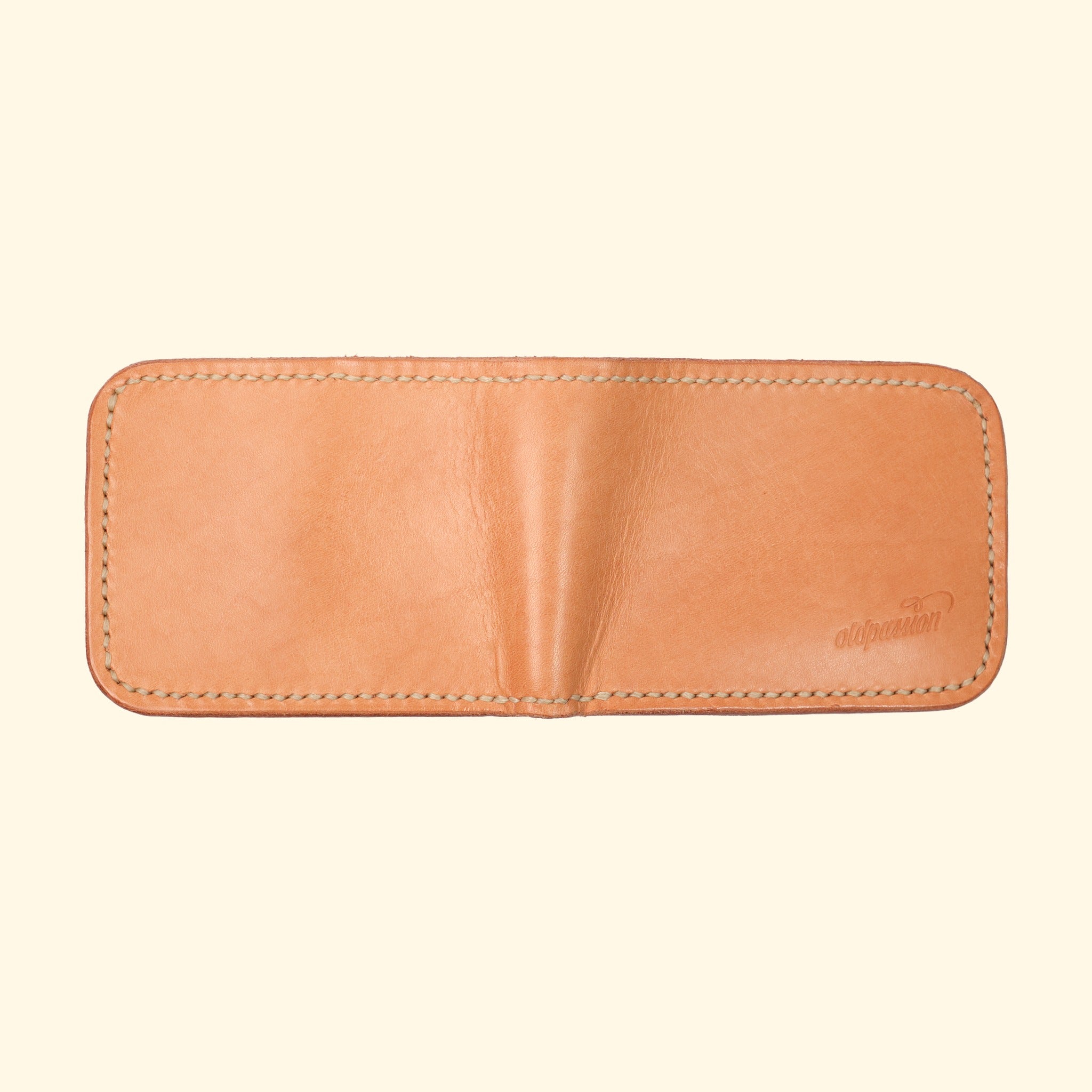 Bifold Coin Wallet, nature, offen mit Notenfach