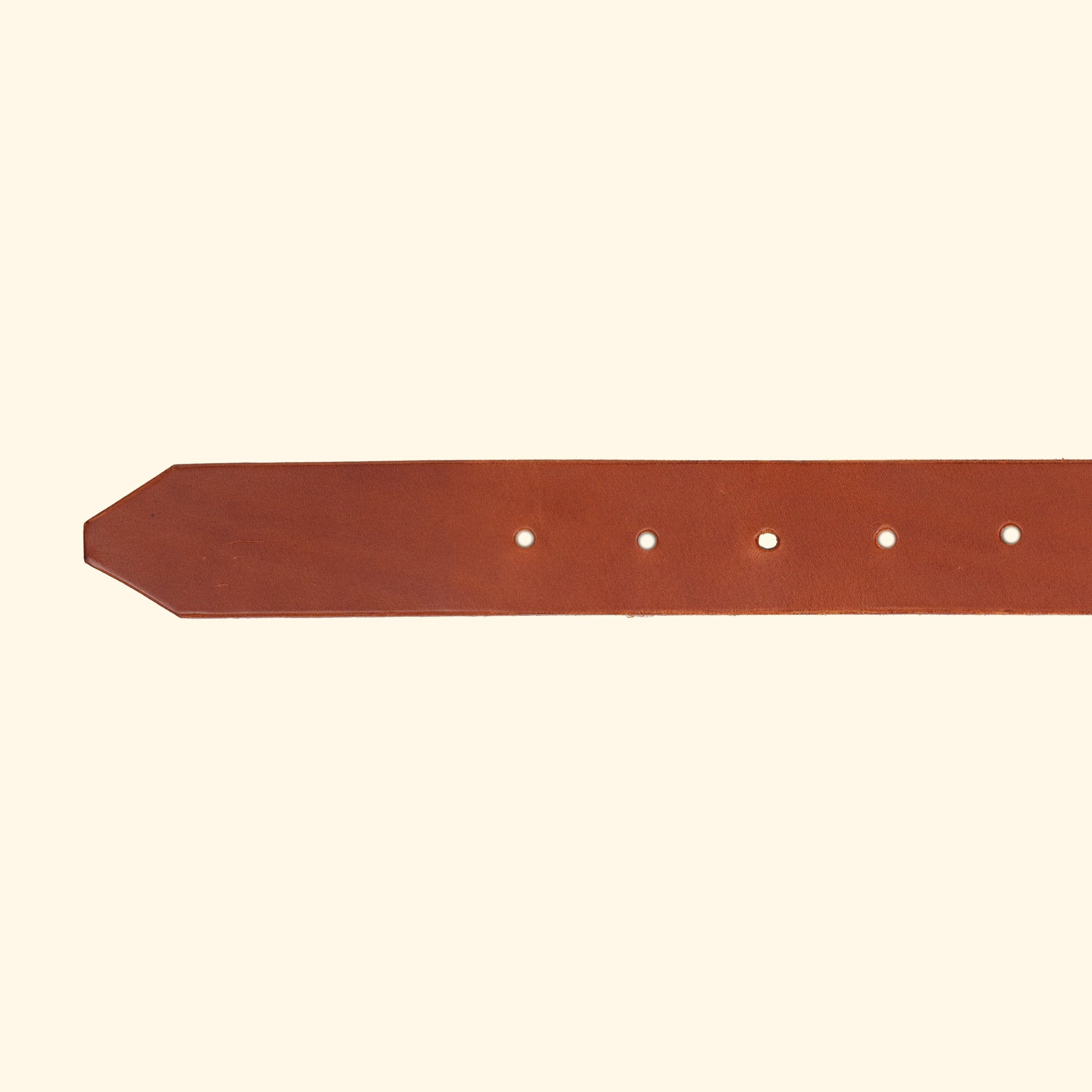 op belt Ledergürtel in Rocky Cognac, Lochpartie im Detail – oldpassion