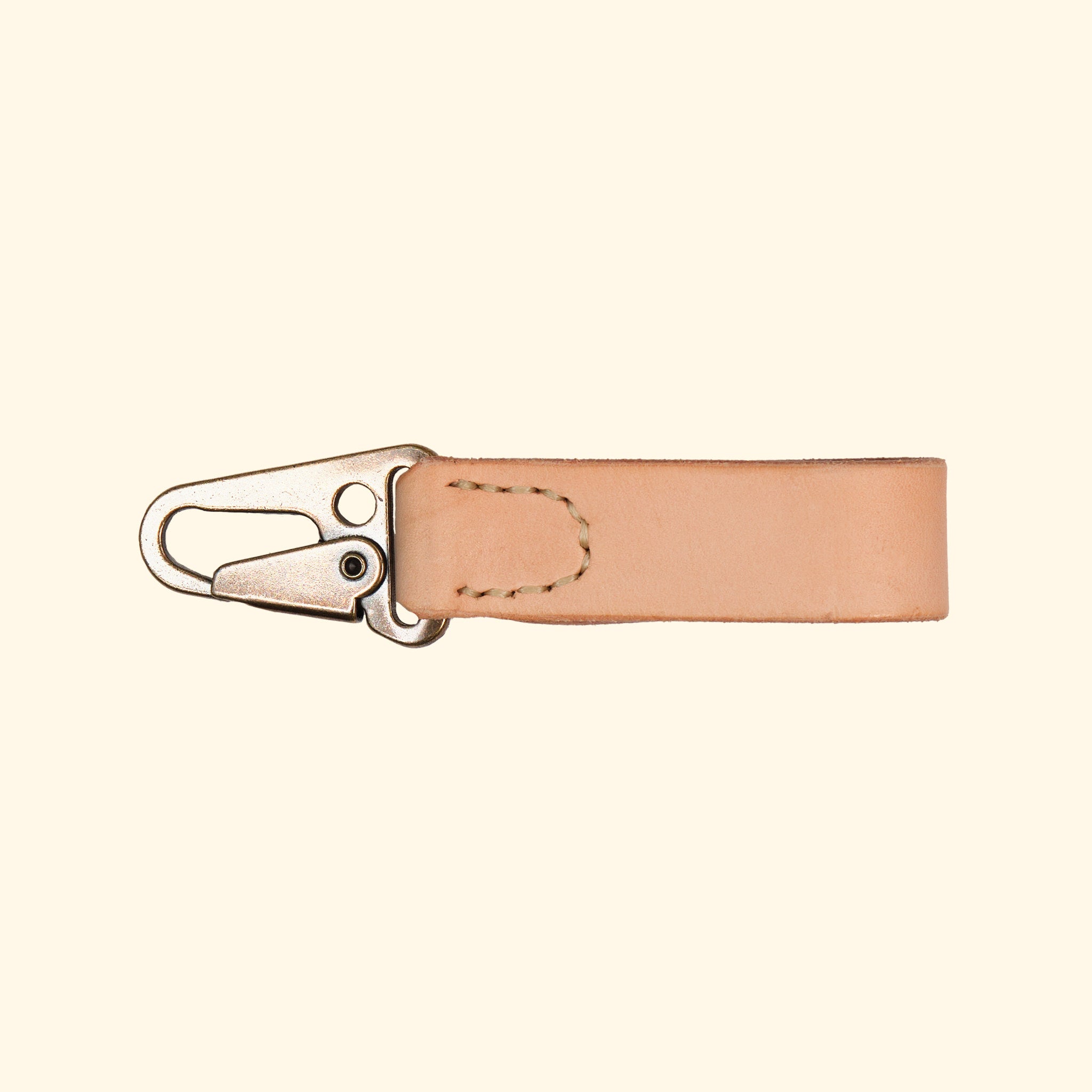 Leather Key Clip, Nature, Rückseite