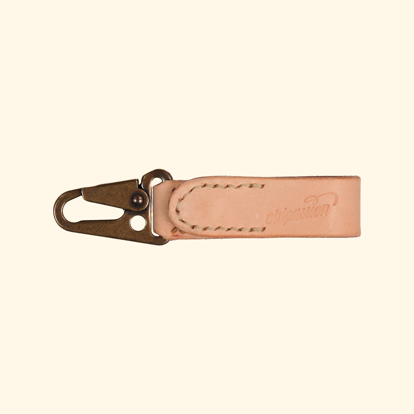 Leather-Key-Clip-aussergewöhnlicher-Schlüsselanhänger-aus-Echtleder-nature-antique-clip-vorderseite-oldpassion-from-prison-with-love