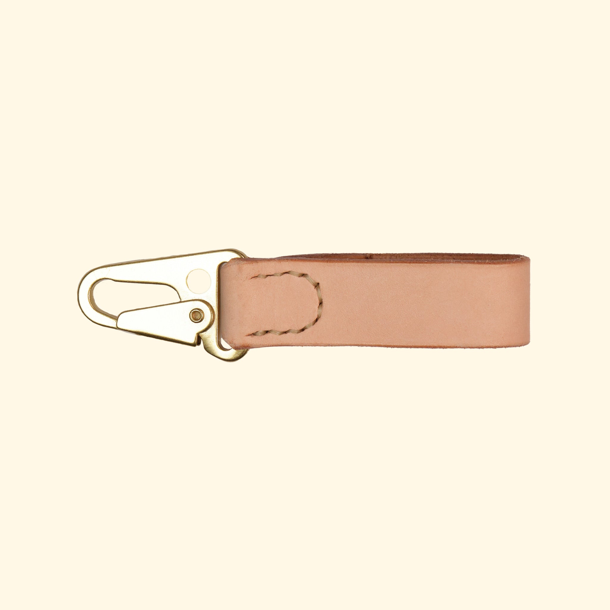 Leather Key Clip, Nature, Rückseite