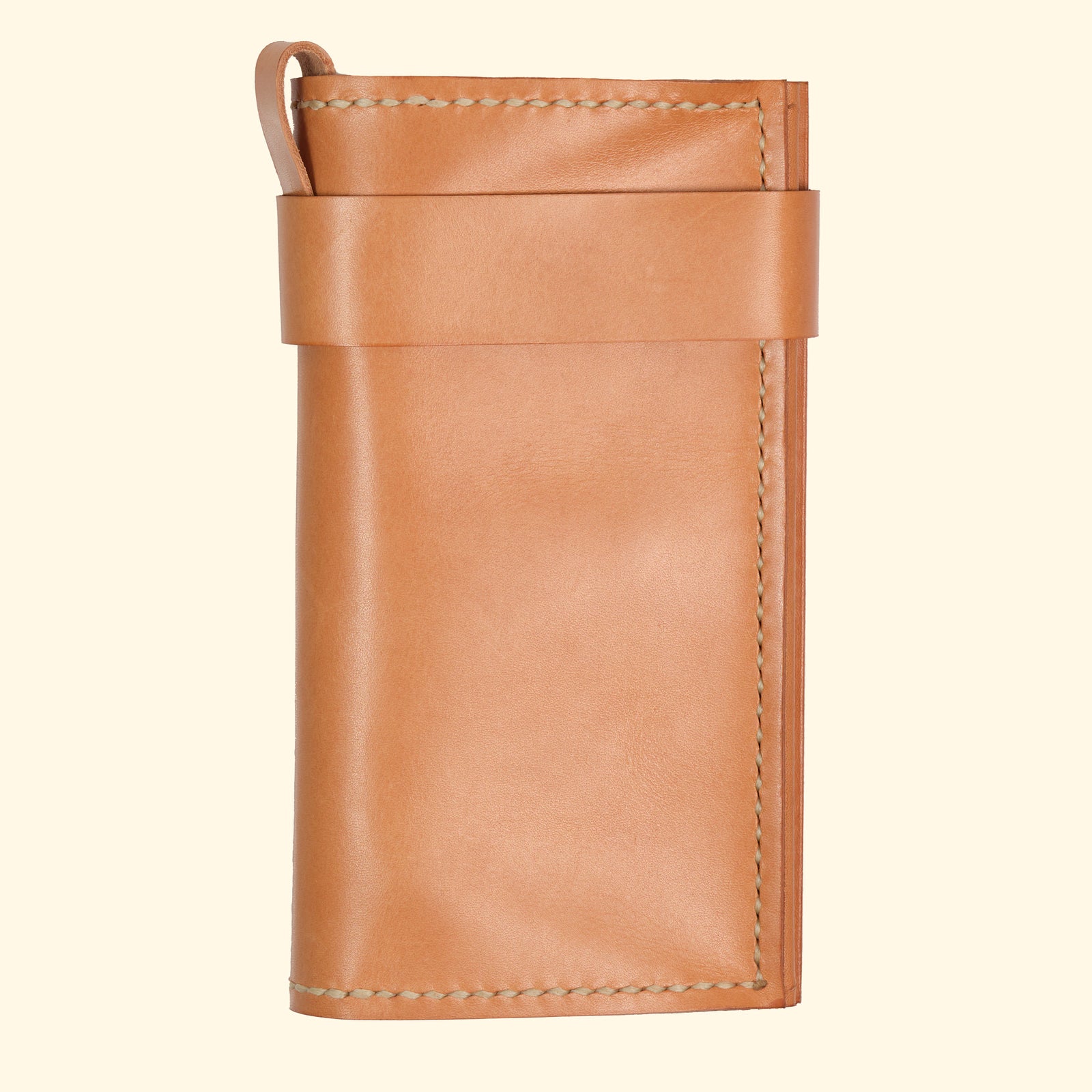 Long-Wallet-Maximum-Style-hangefertigtes-Leder-Portemonnaie-nature-rueckseite-oldpassion-from-prison-with-love