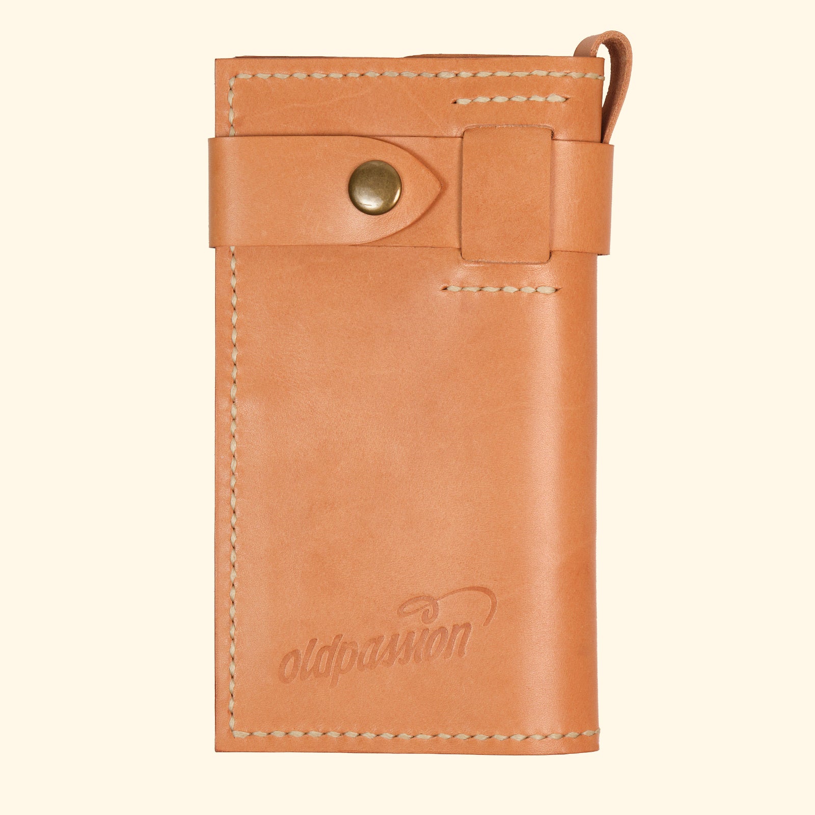 Long-Wallet-Maximum-Style-hangefertigtes-Leder-Portemonnaie-nature-vorderseite-oldpassion-from-prison-with-love