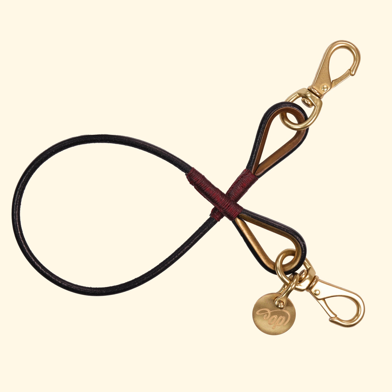 Wallet-Lanyard-Round-Portemonnaie-Leder-Lanyard-Schlüsselband-black-gold-red-oldpassion-from-prison-with-love