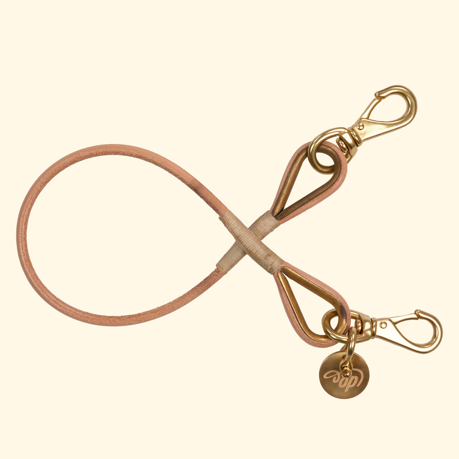 Wallet-Lanyard-Round-Portemonnaie-Leder-Lanyard-Schlüsselband-nature-gold-creme-oldpassion-from-prison-with-love