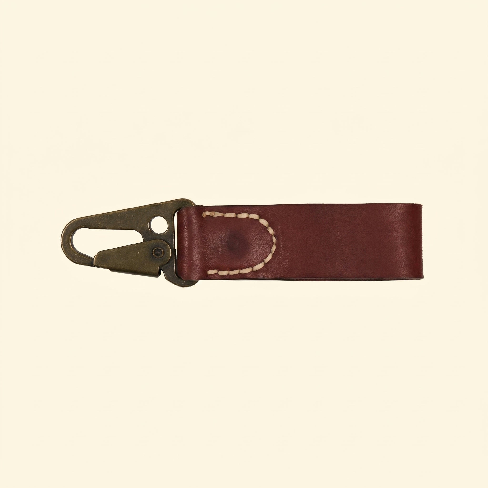 Leather Key Clip, Braun, Antique-Hardware, Rückseite