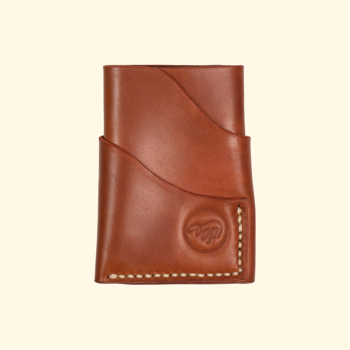 Shell Cordovan-Whiskey-Leder-burrito-minimalistisches-Kartenhalter-Portemonnaie-Verderseite-oldpassion-from-prison-with-love