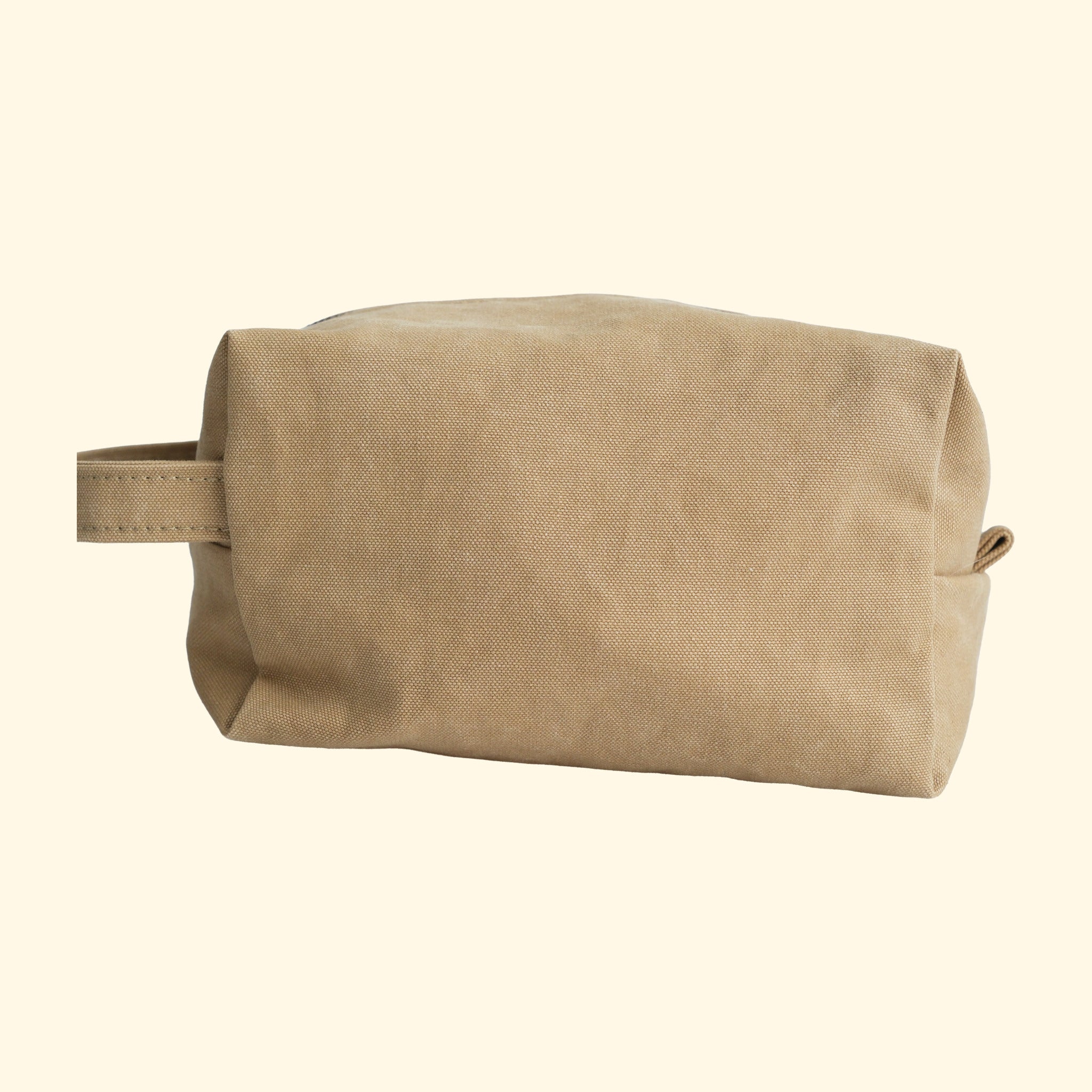 Canvas Dopp Kit No.1, sand, Rückseite mit Henkel