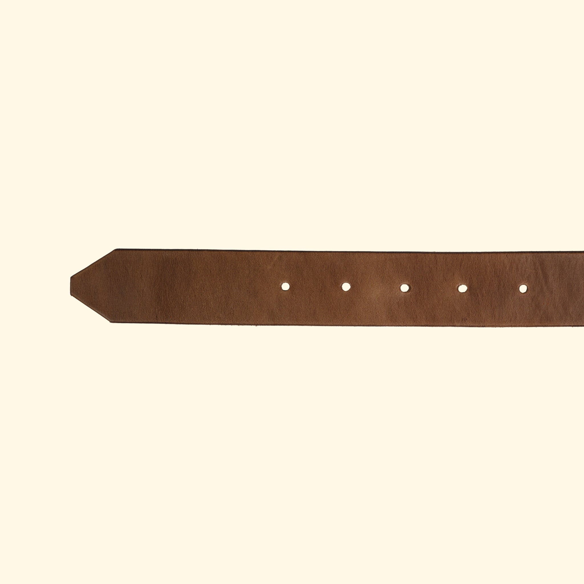 op belt Ledergürtel aus Horween Chromexcel Natural, Lochpartie im Detail – oldpassion