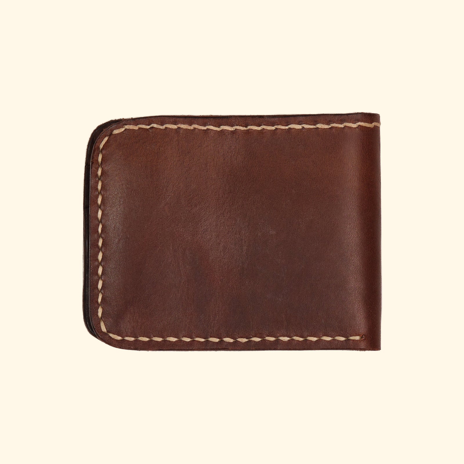 Bifold-Wallet-Leder-Portemonnaie-handgemacht-dunkelbraun-oldpassion-from-prison-with-love-vorderseite