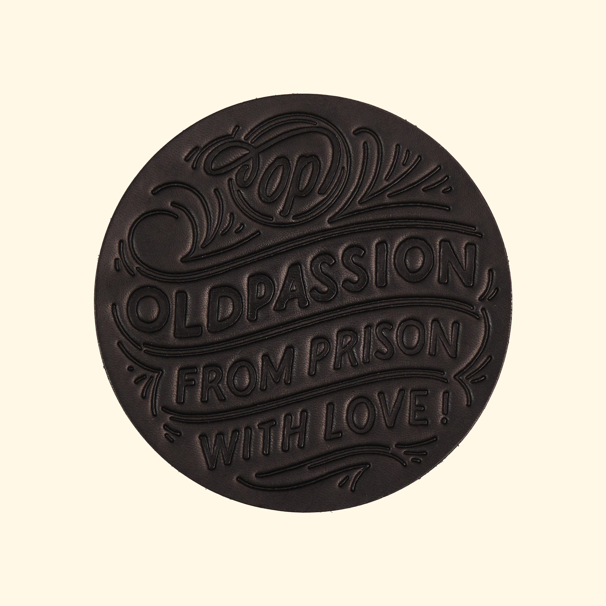 Leather Coaster oldpassion, Schwarz