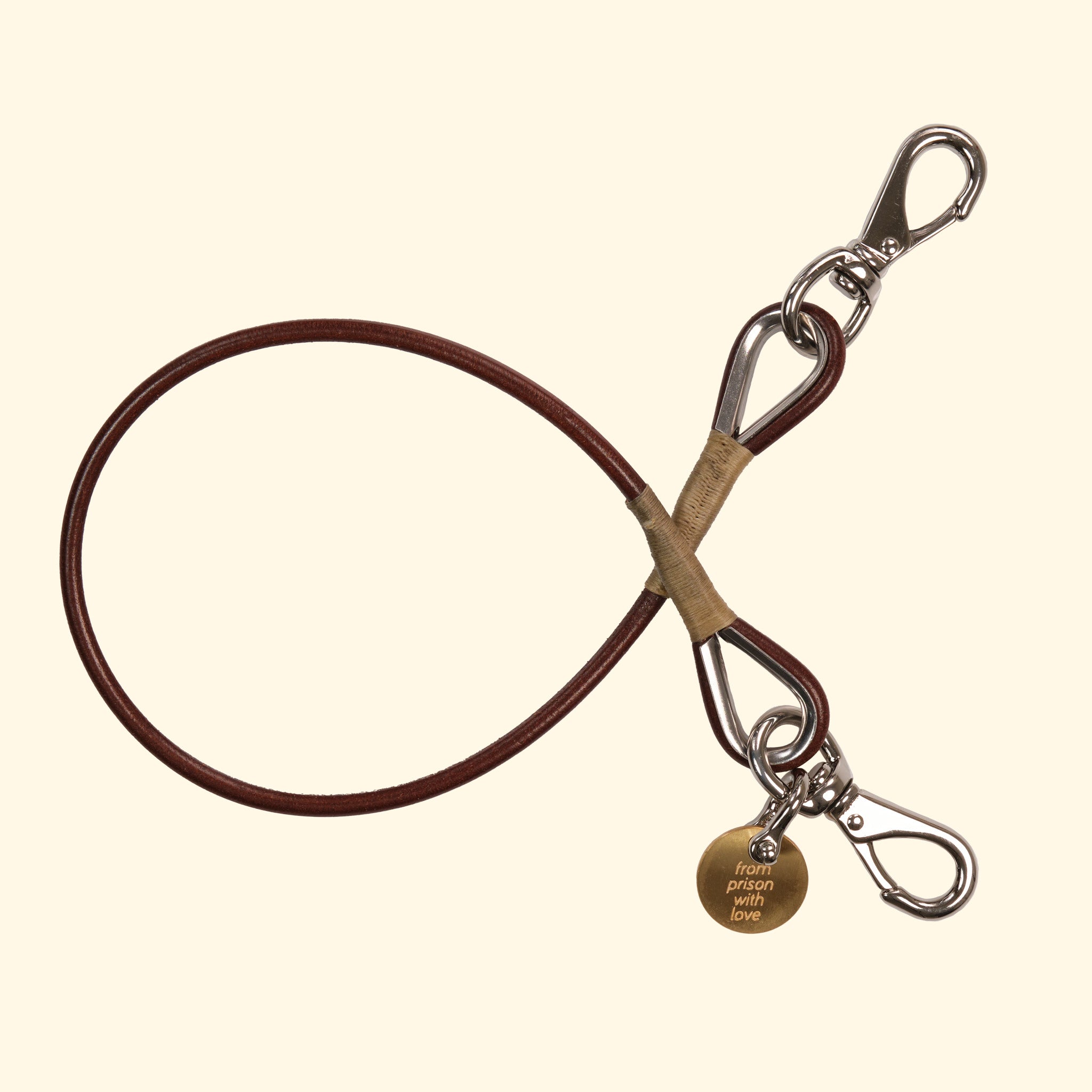 Wallet Lanyard Round, Dunkelbraun