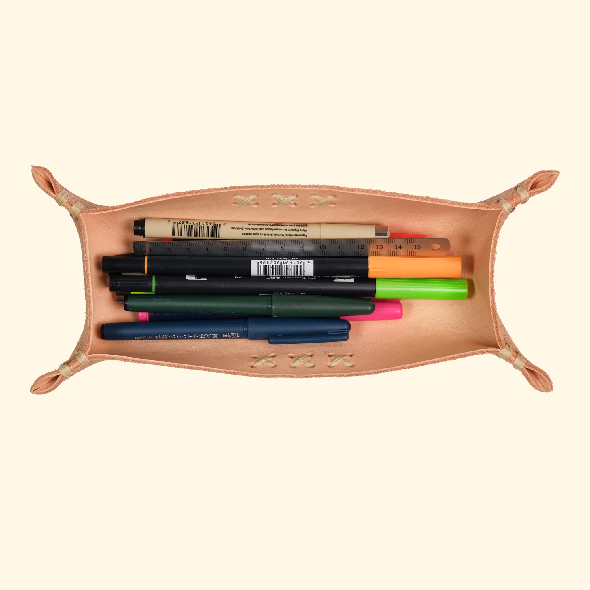 op leather tray