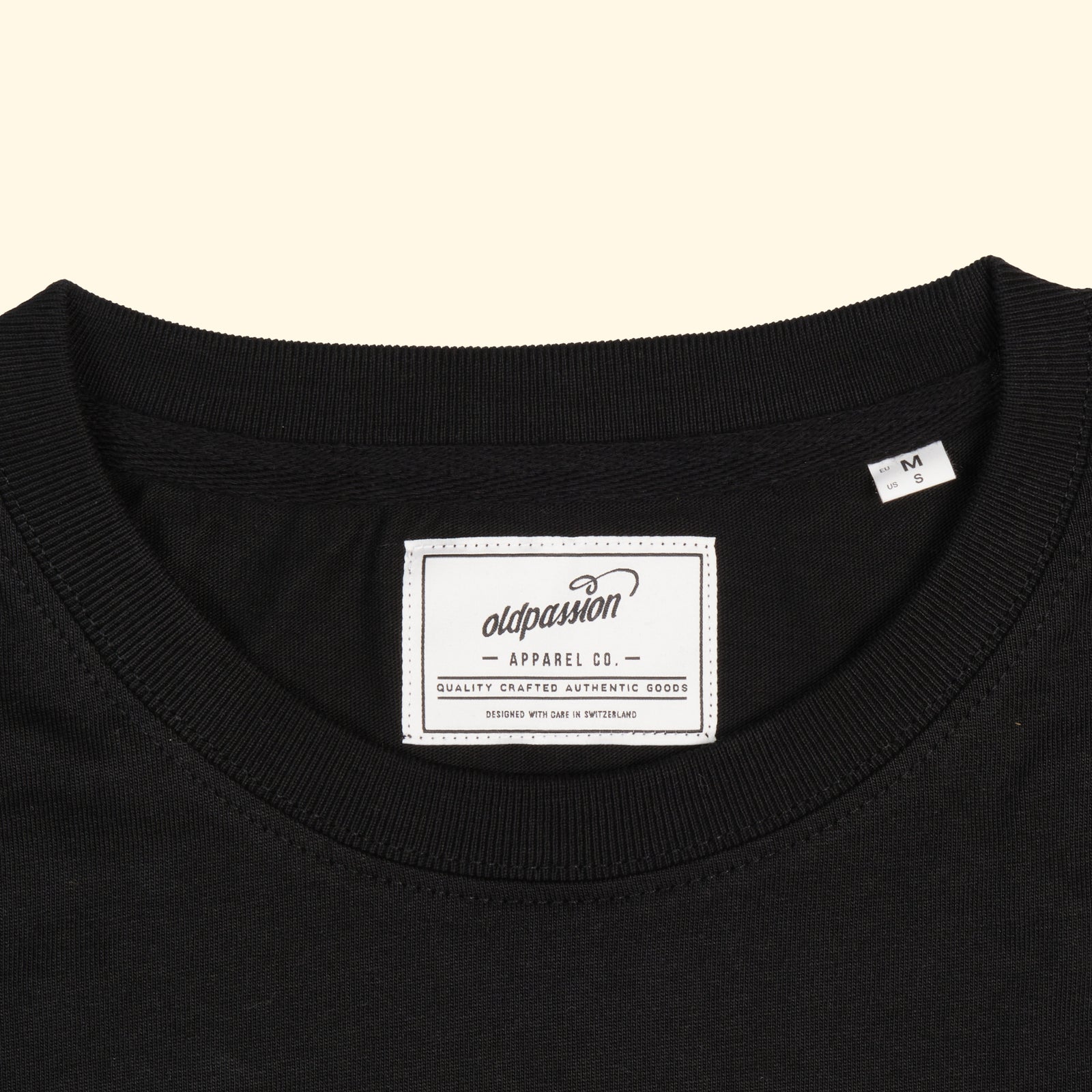 tee-t-shirt-oldpassion-apparel-co.-from-prison-with-love-schwarz-webetikette-label-nacken